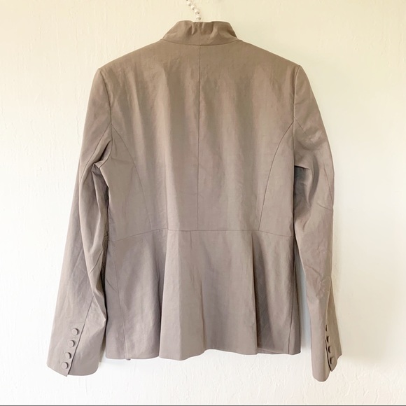 Eileen Fisher Ramie Silk Zip Up Jacket Blazer - Picture 3 of 10